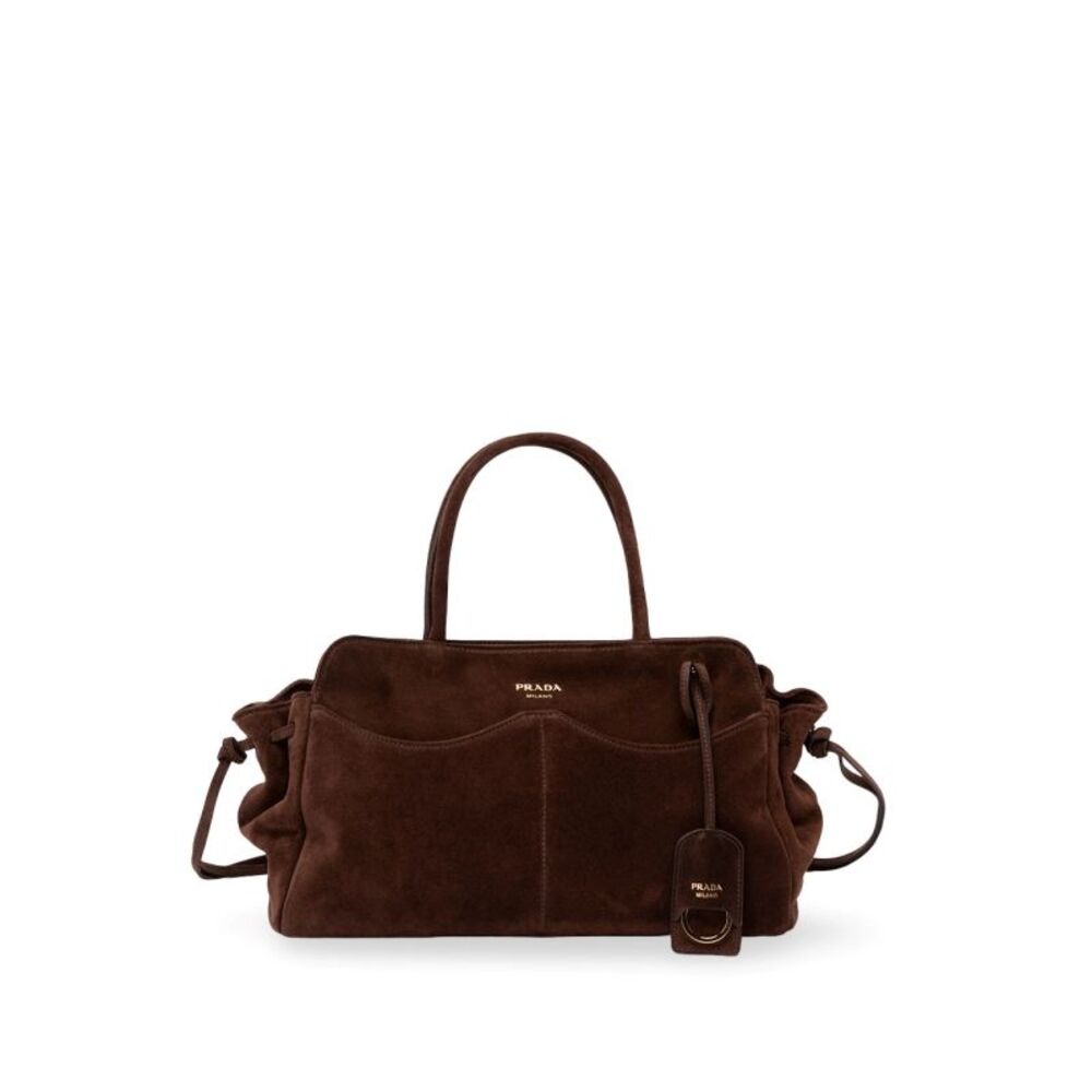 Prada Women Prada Allusion Large Suede Bag